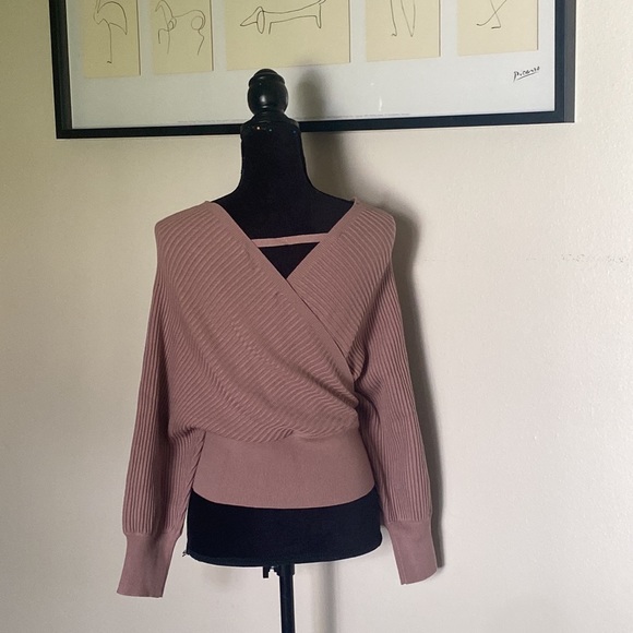 Hope Horizon Purple Wrap Knit Top - Picture 10 of 14